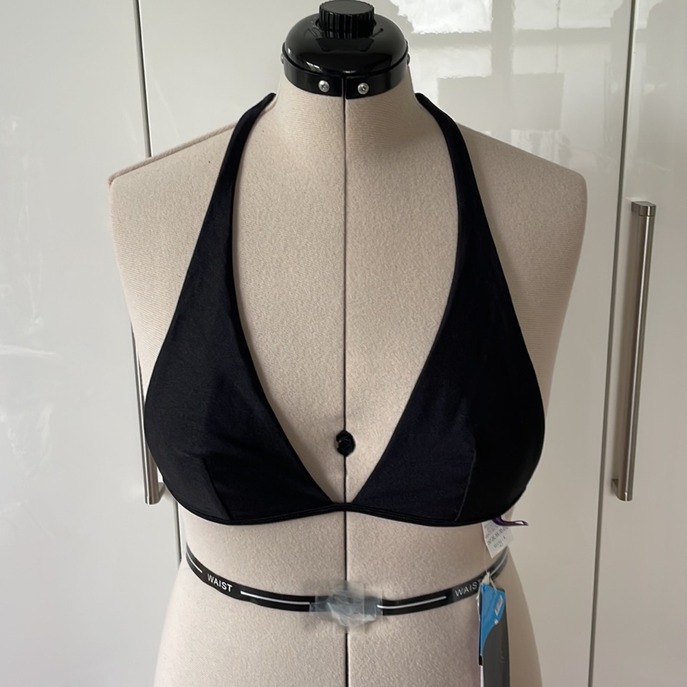 CIA. MARITIMA Triangle Bikini Top in Black Size- Large NWT